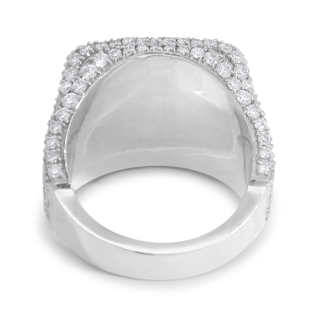 Full Pave Diamond Signet Ring