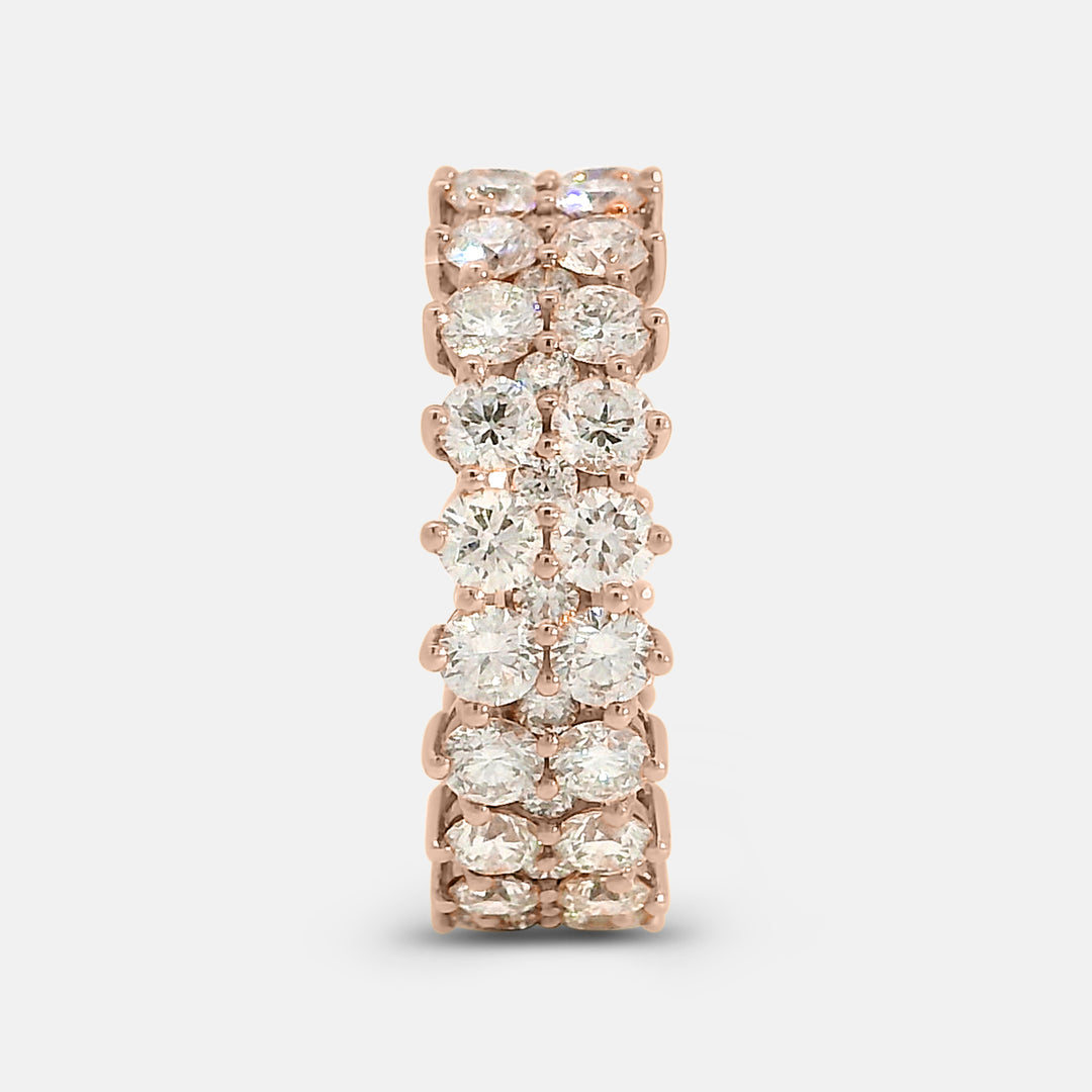 Three Rows Diamond Ring