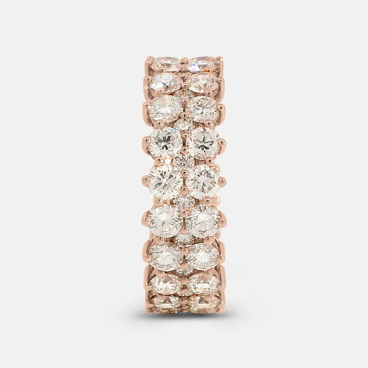 Three Rows Diamond Ring