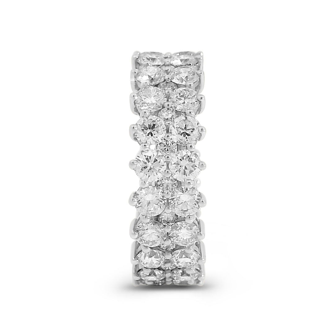 Three Rows Diamond Ring