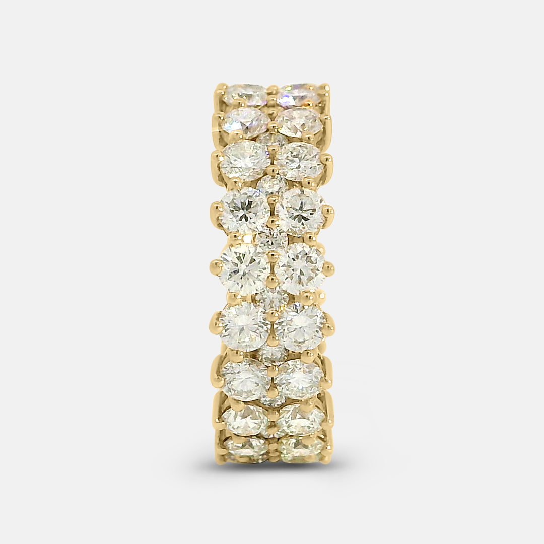 Three Rows Diamond Ring