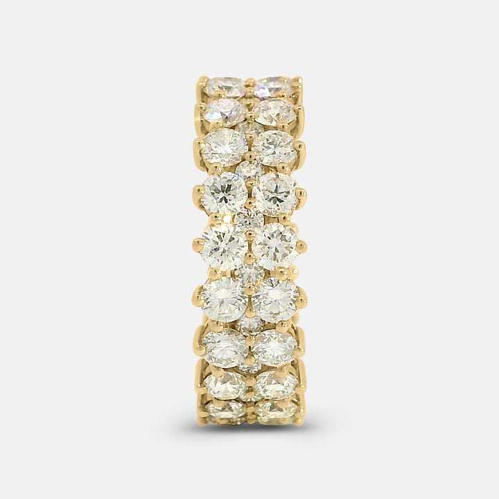 Three Rows Diamond Ring