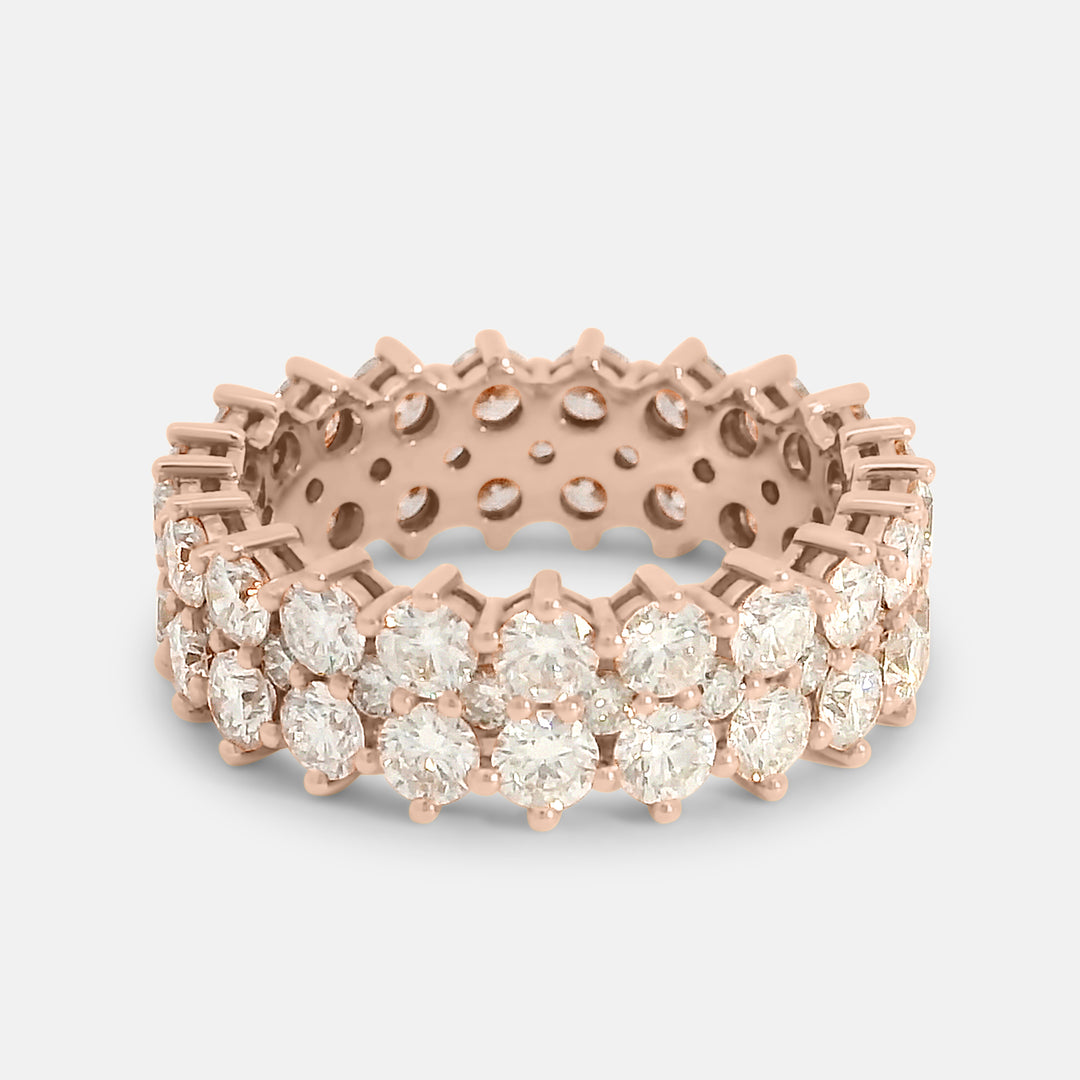 Three Rows Diamond Ring