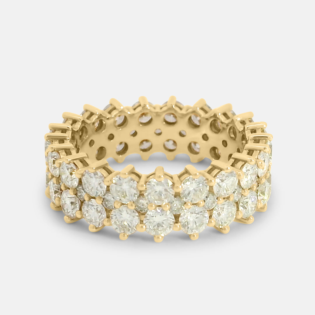 Three Rows Diamond Ring