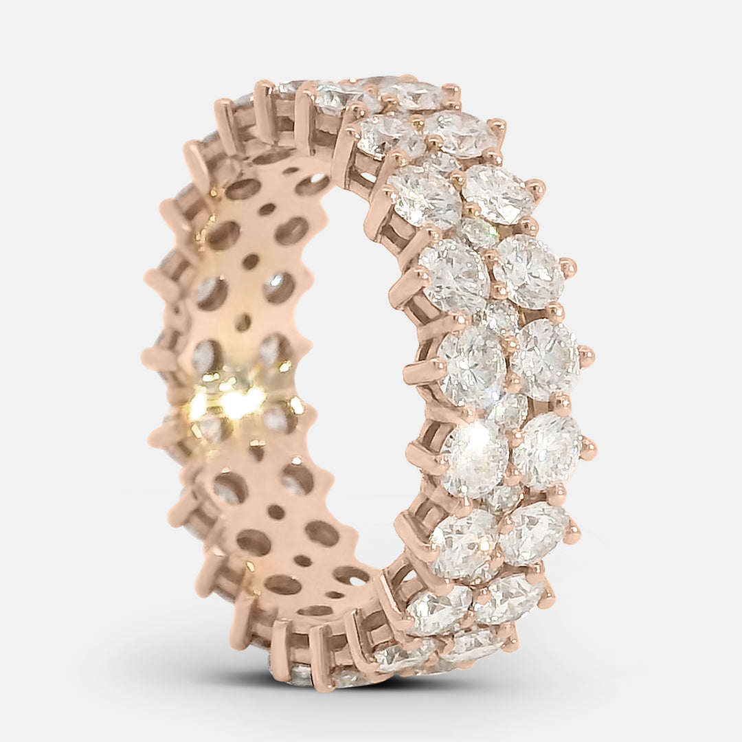 Three Rows Diamond Ring