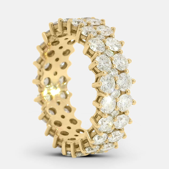 Three Rows Diamond Ring