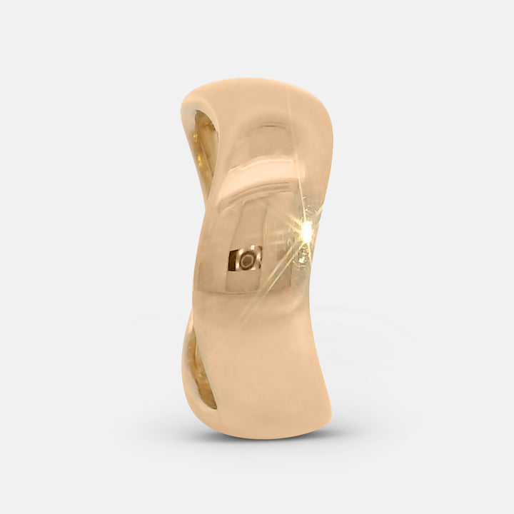 Wide Curved Polished Band