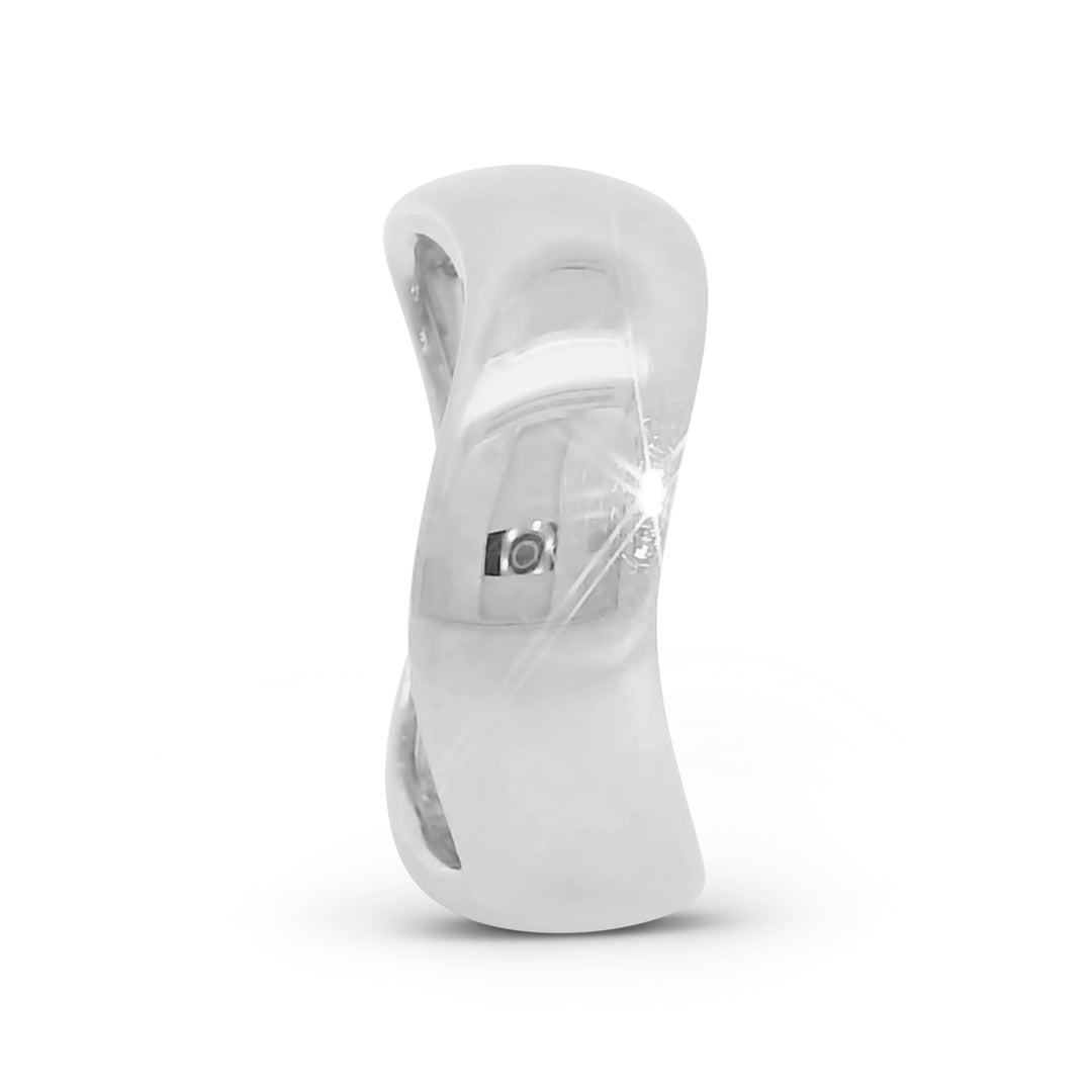 Wide Curved Polished Band