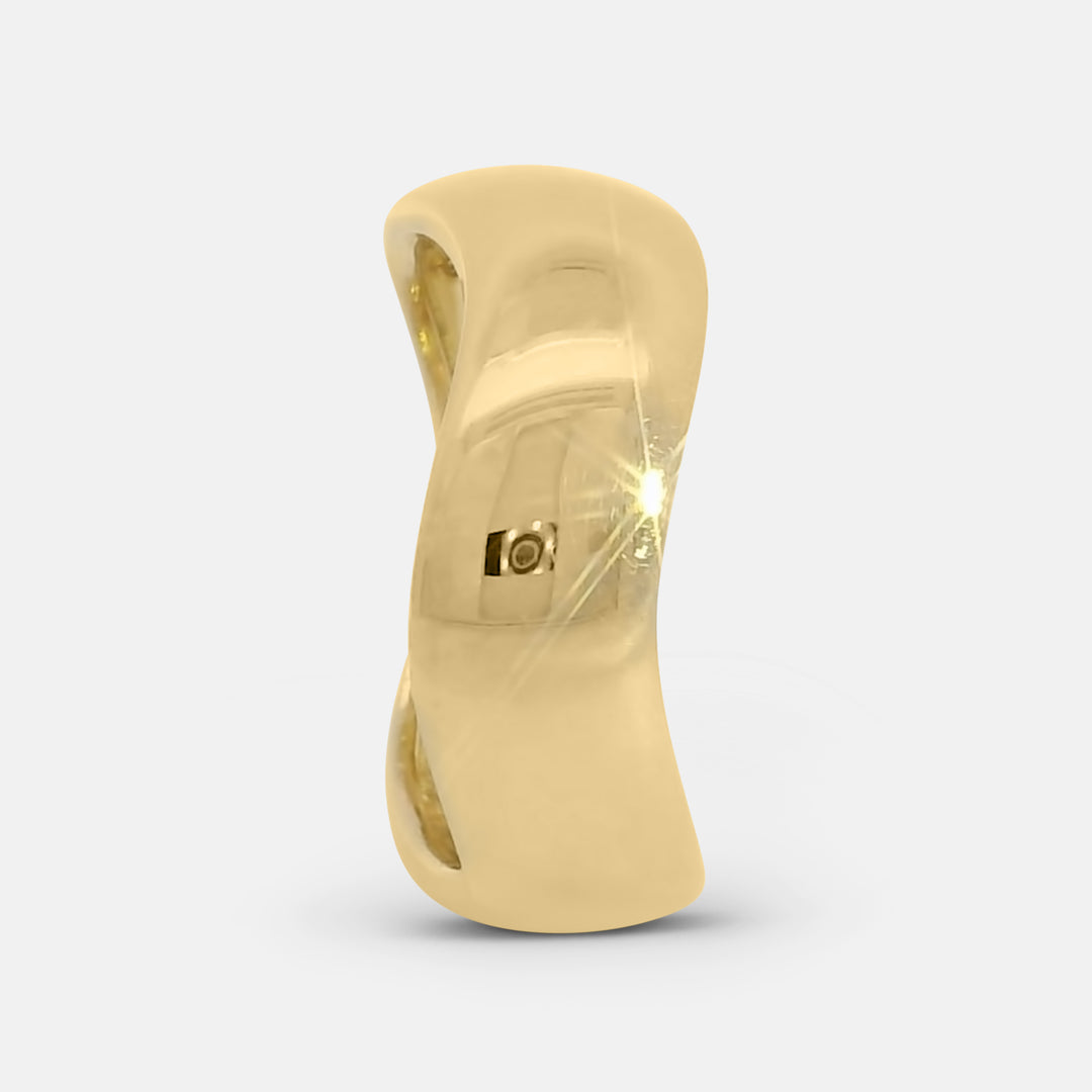Wide Curved Polished Band