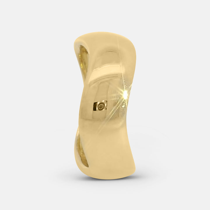 Wide Curved Polished Band