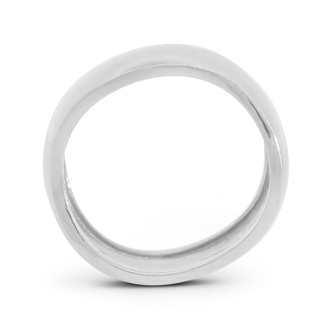 Wide Curved Polished Band