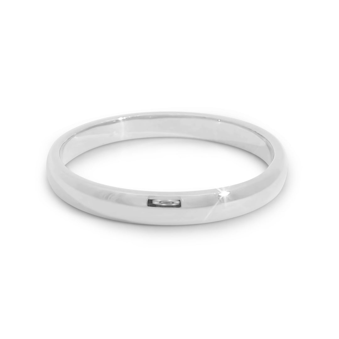 Thin Rounded Polished Men's Wedding Band