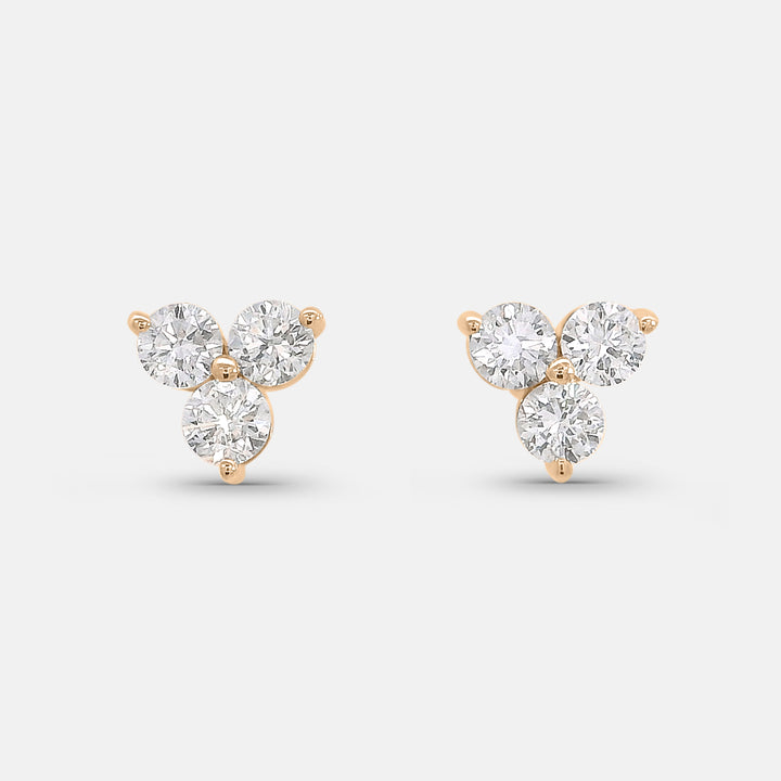 Brilliant/Round Trilogy Stud Earrings