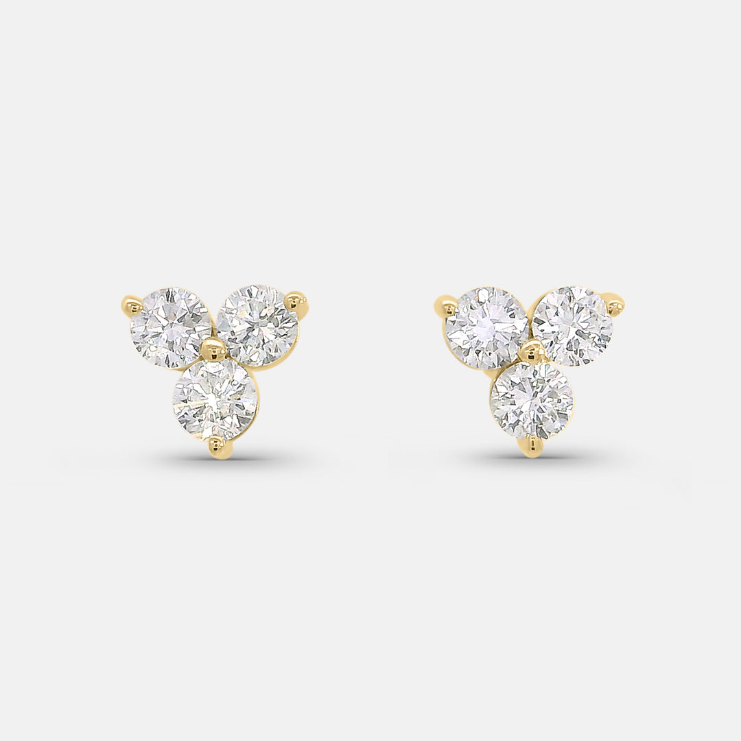 Brilliant/Round Trilogy Stud Earrings