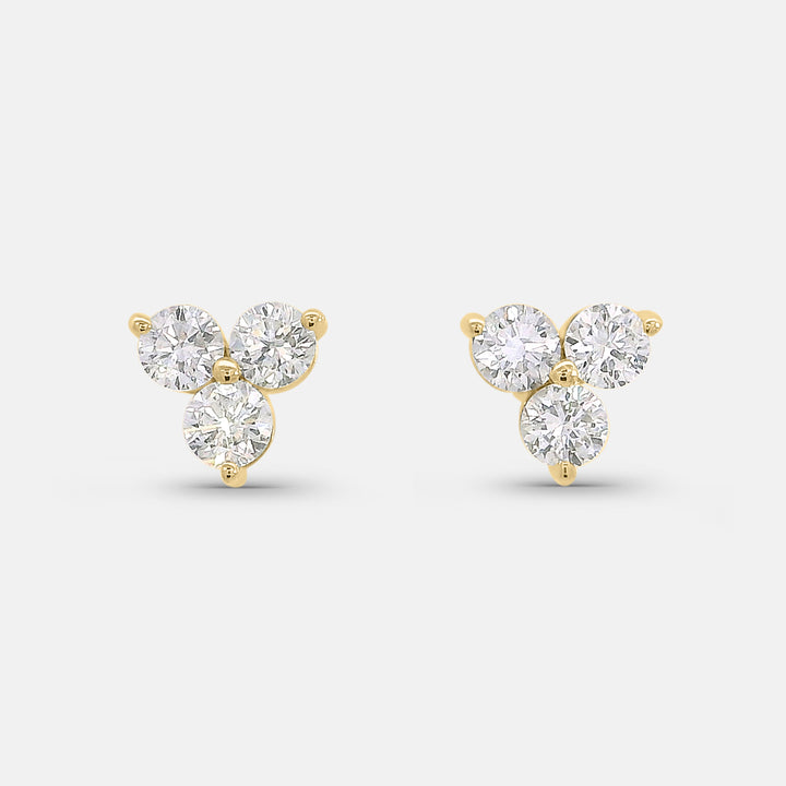 Brilliant/Round Trilogy Stud Earrings