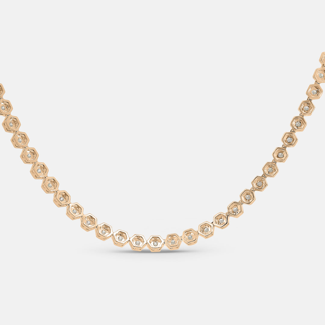 Hexagonal Tennis Necklace (1.9tcw)