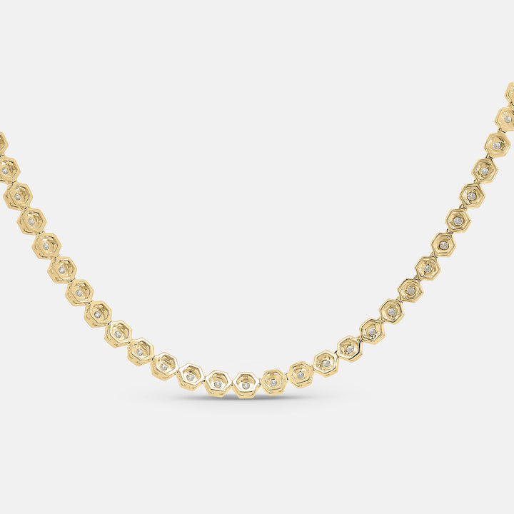 Hexagonal Tennis Necklace (1.9tcw)