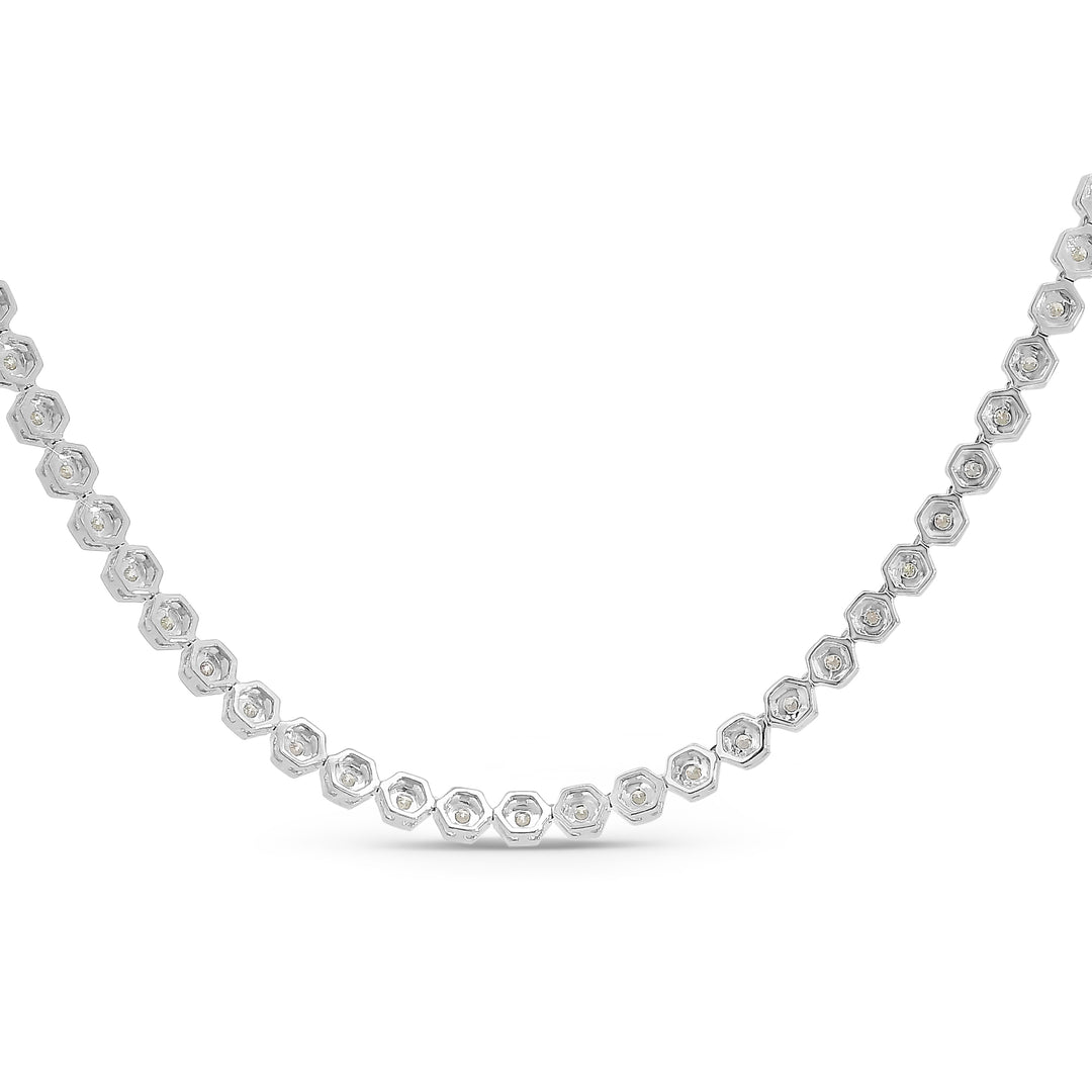 Hexagonal Tennis Necklace (1.9tcw)