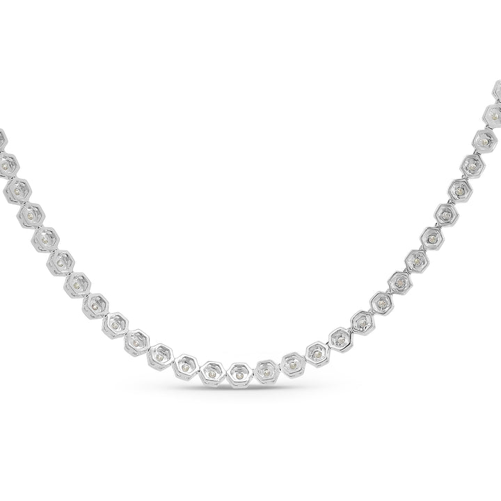 Hexagonal Tennis Necklace (1.9tcw)