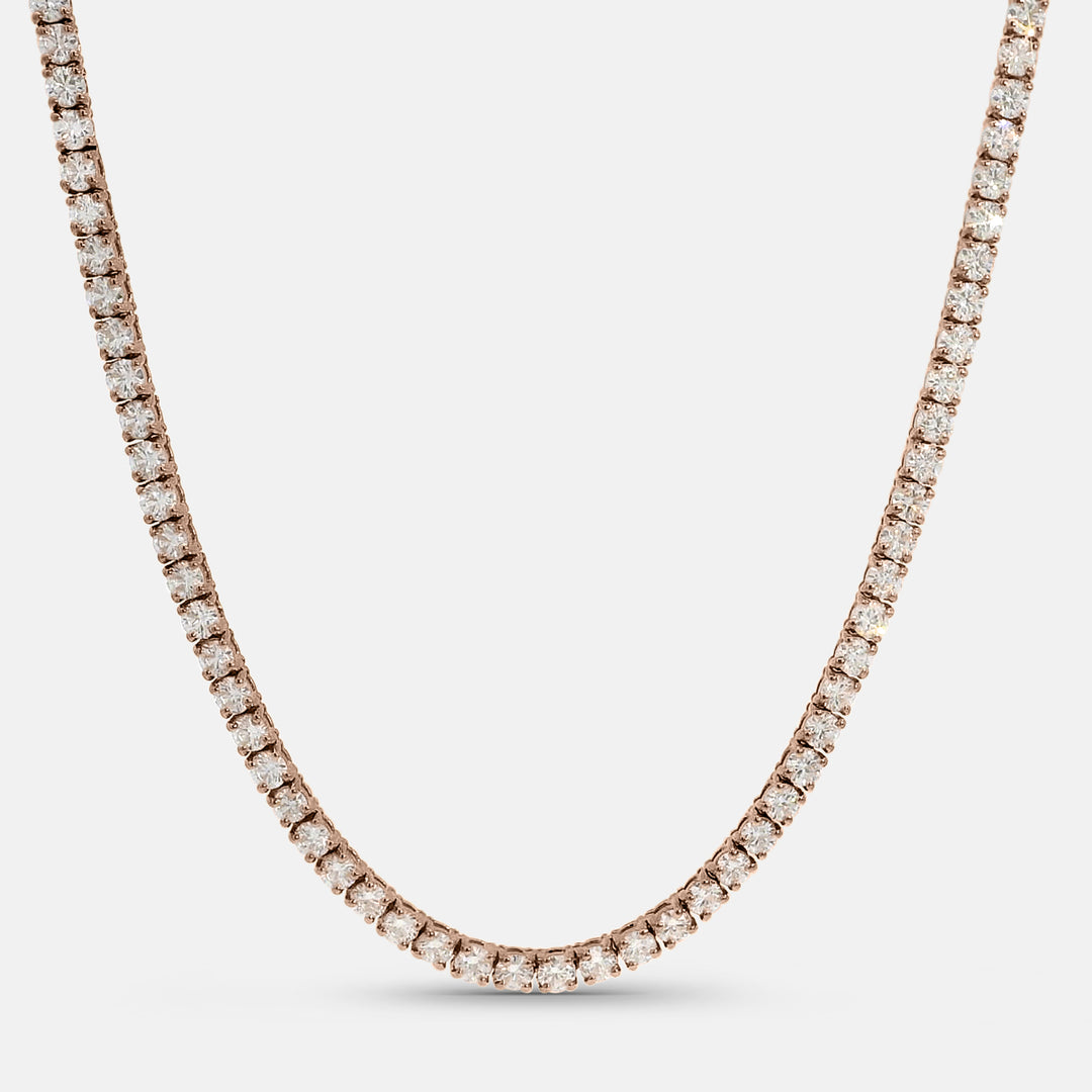 Classic Tennis Necklace w/ 3/4 Diamonds (6.7tcw)