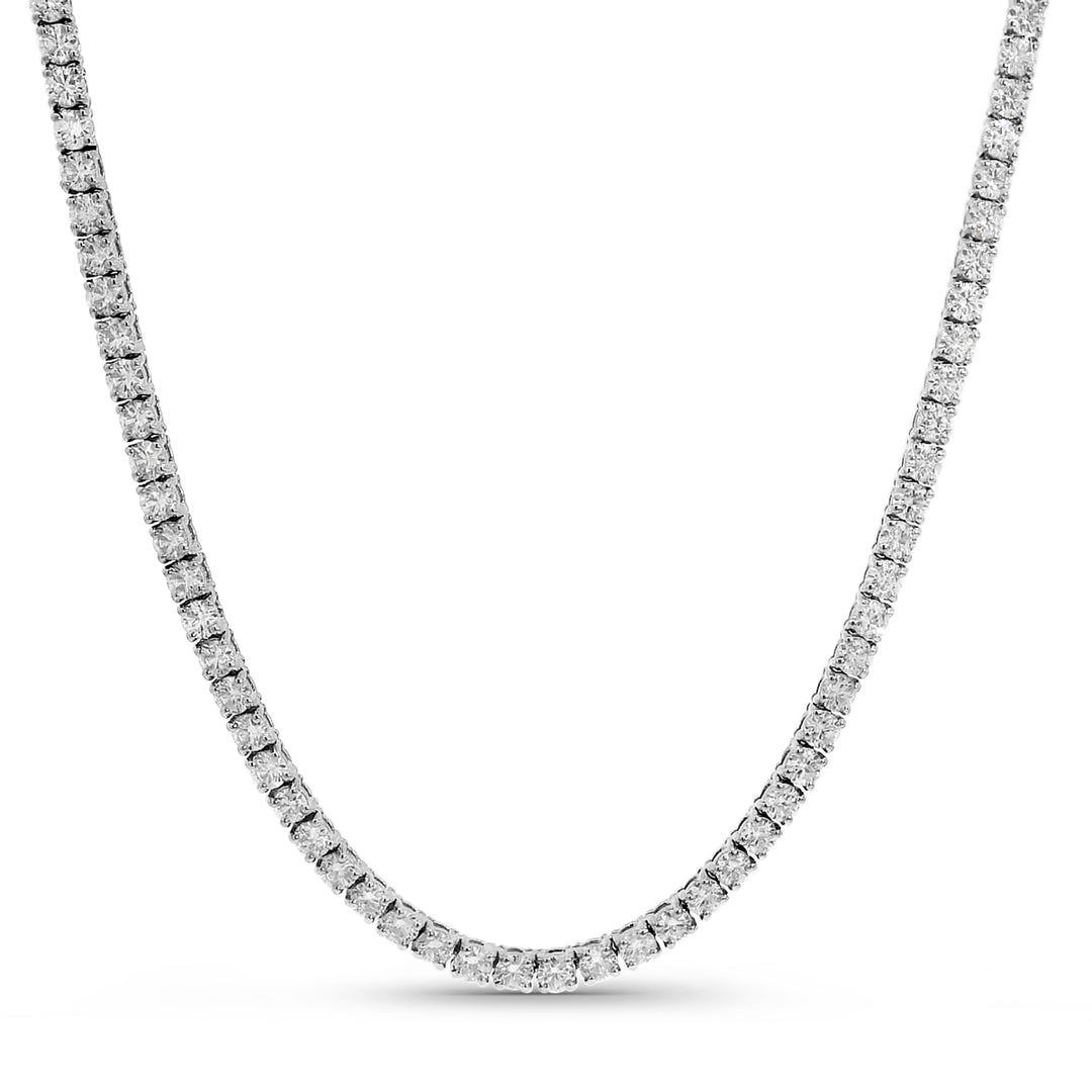 Classic Tennis Necklace w/ 3/4 Diamonds (6.7tcw)