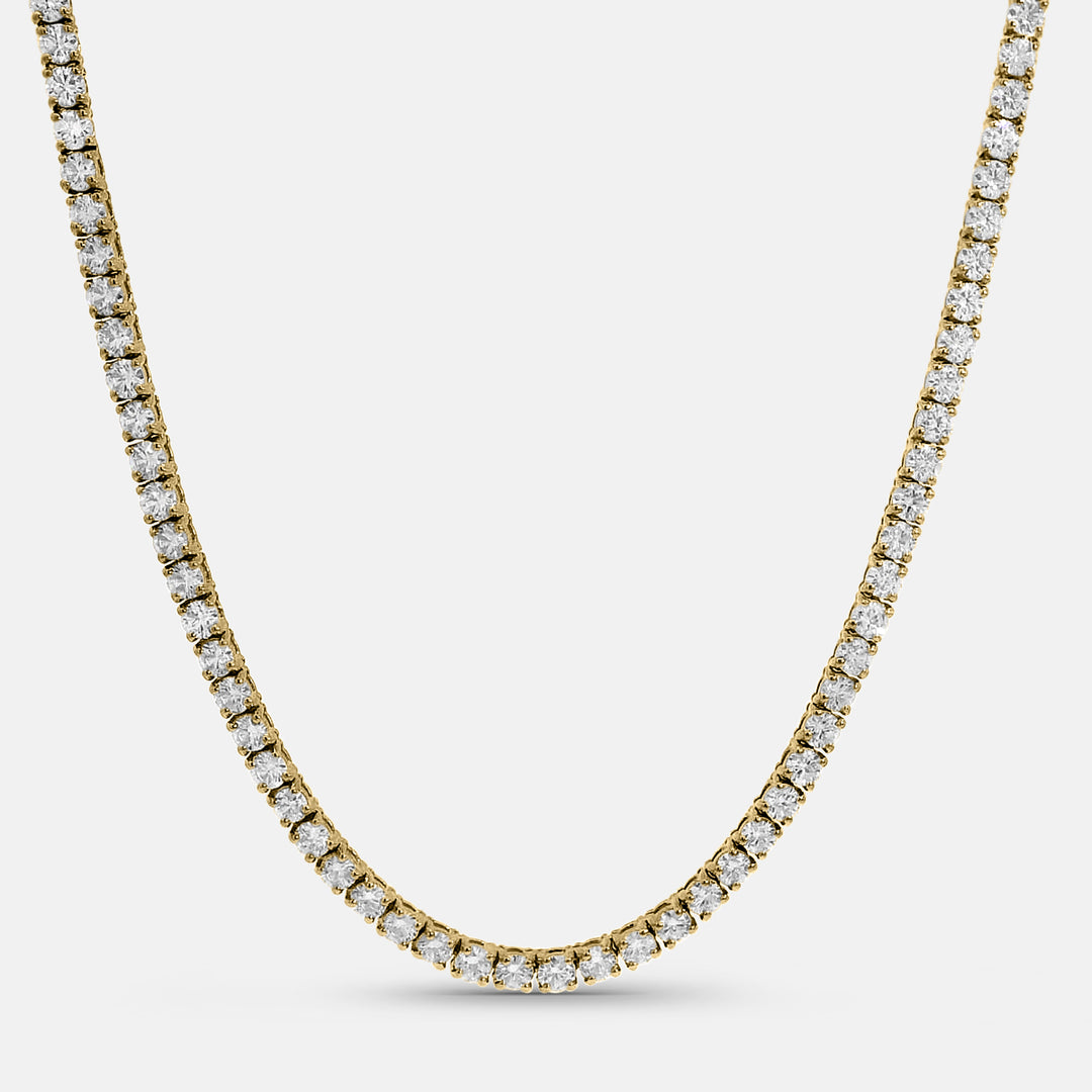 Classic Tennis Necklace w/ 3/4 Diamonds (6.7tcw)