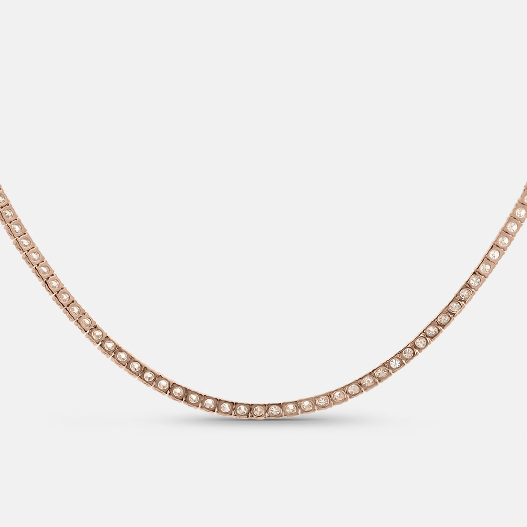 Classic Tennis Necklace w/ 3/4 Diamonds (6.7tcw)