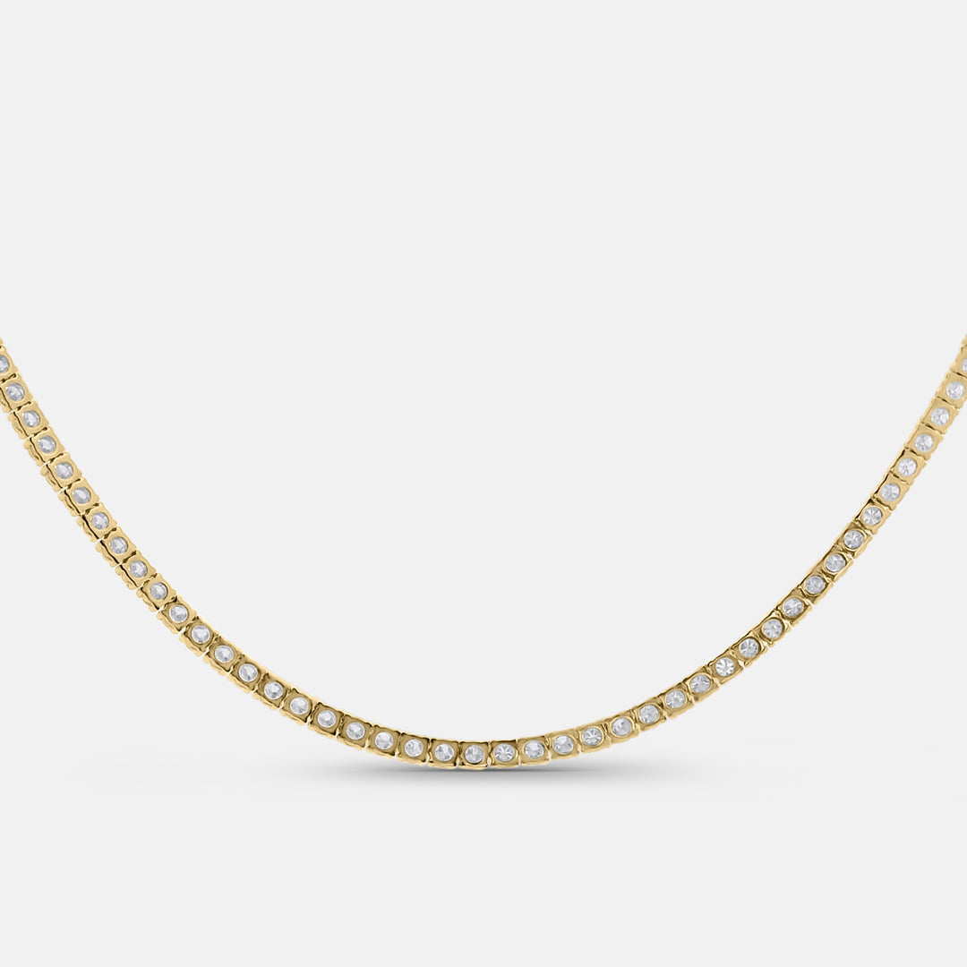 Classic Tennis Necklace w/ 3/4 Diamonds (6.7tcw)