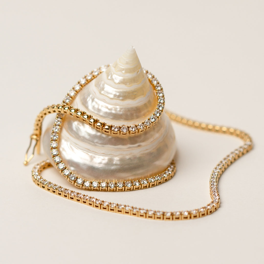 Classic Tennis Necklace w/ 3/4 Diamonds (6.7tcw)