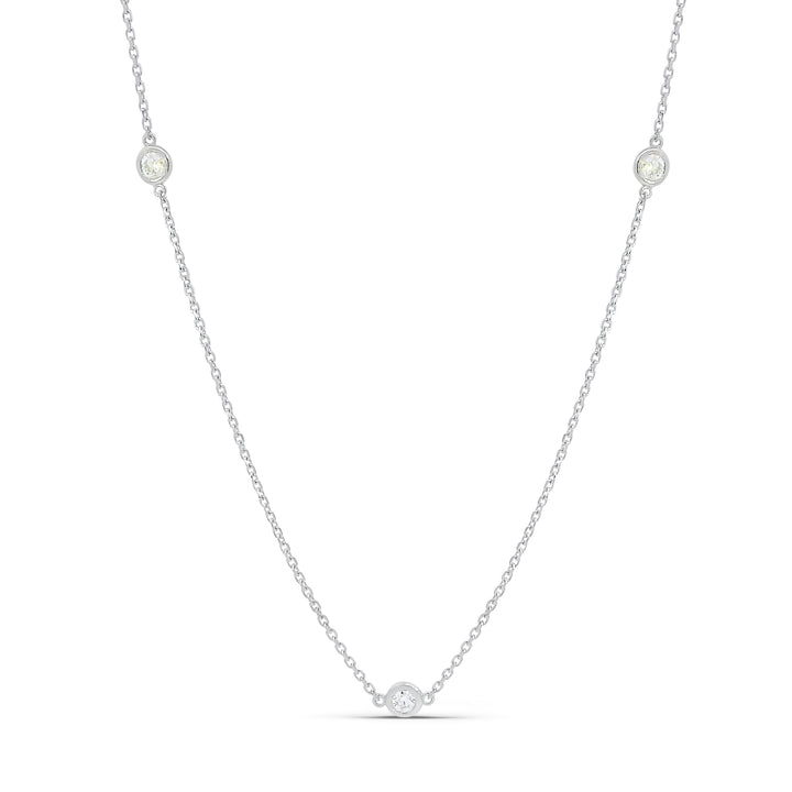 5 Diamond Bezel Necklace