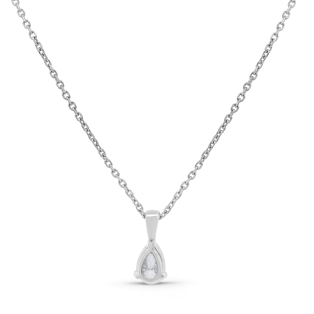 Pear Shape Solitaire Diamond Pendant (0.25tcw)