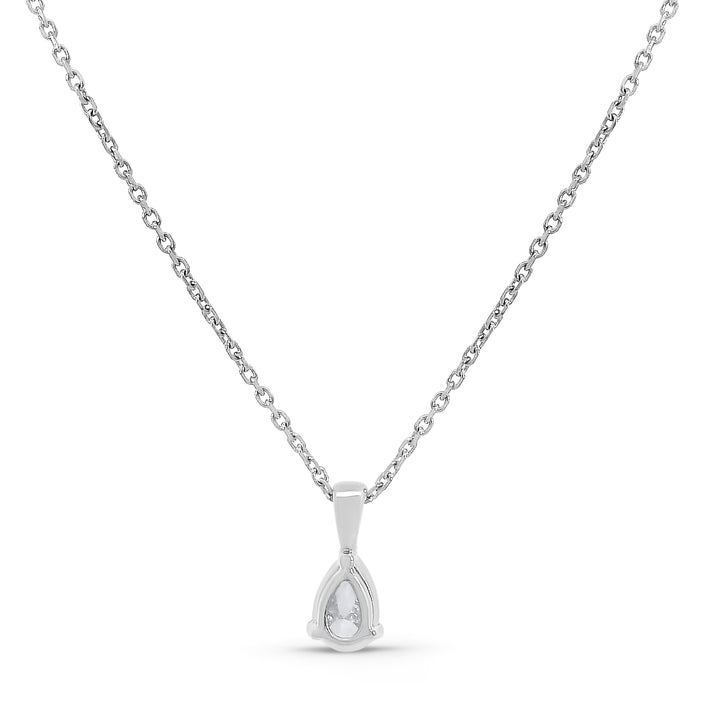 Pear Shape Solitaire Diamond Pendant (0.25tcw)