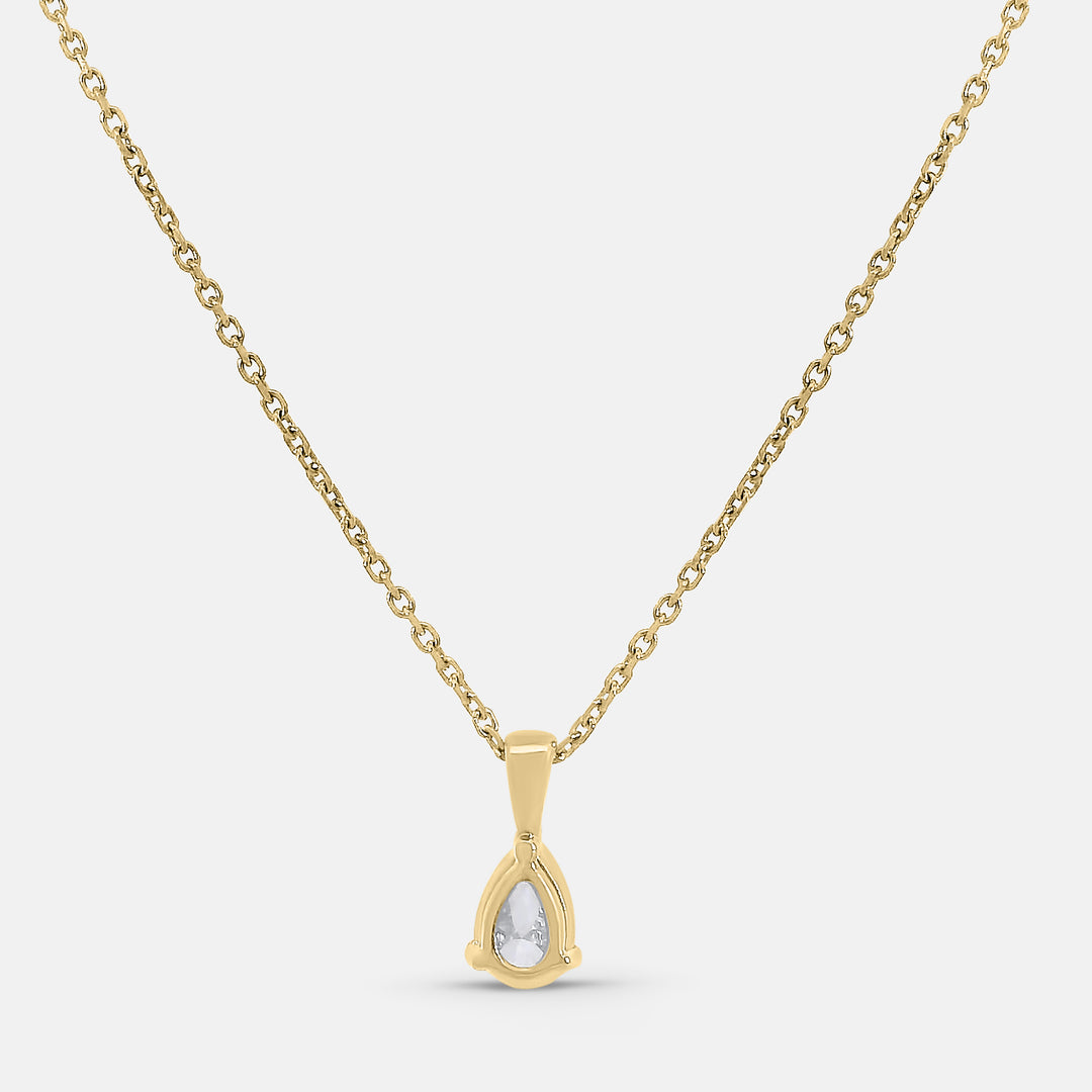 Pear Shape Solitaire Diamond Pendant (0.25tcw)