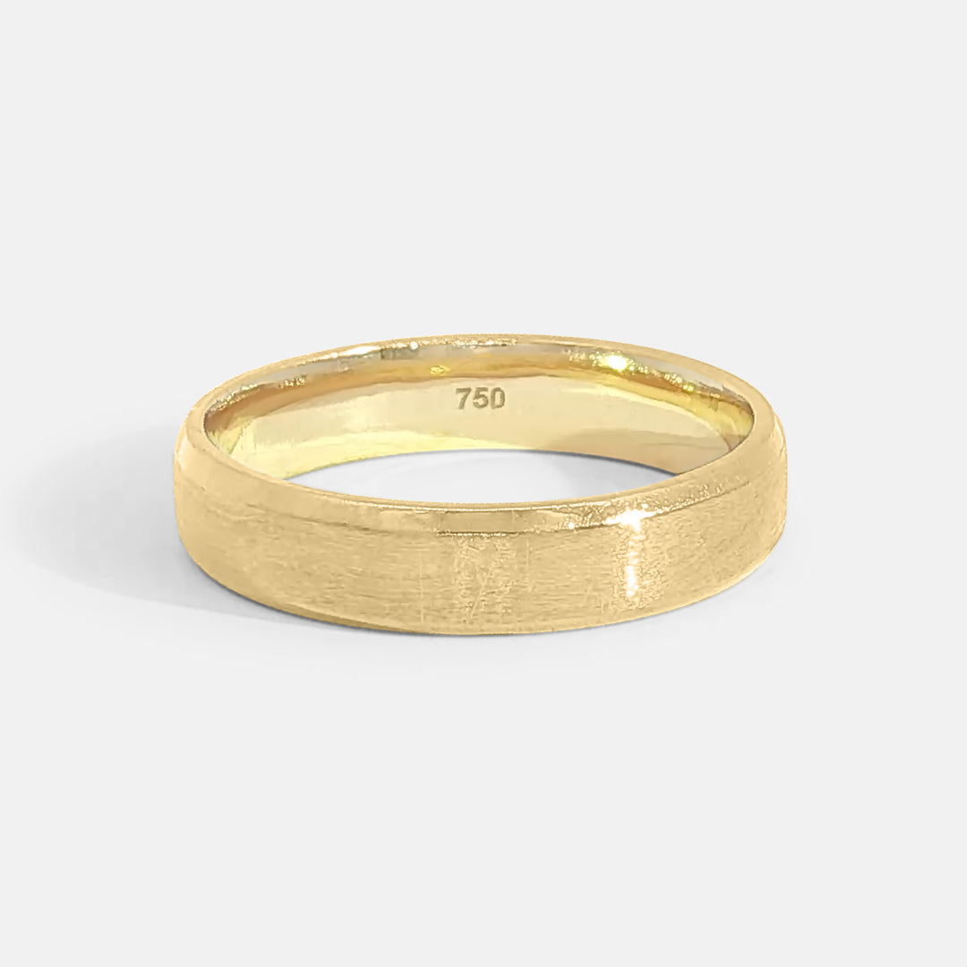 Beveled Edge Brushed Cigar Band 4mm