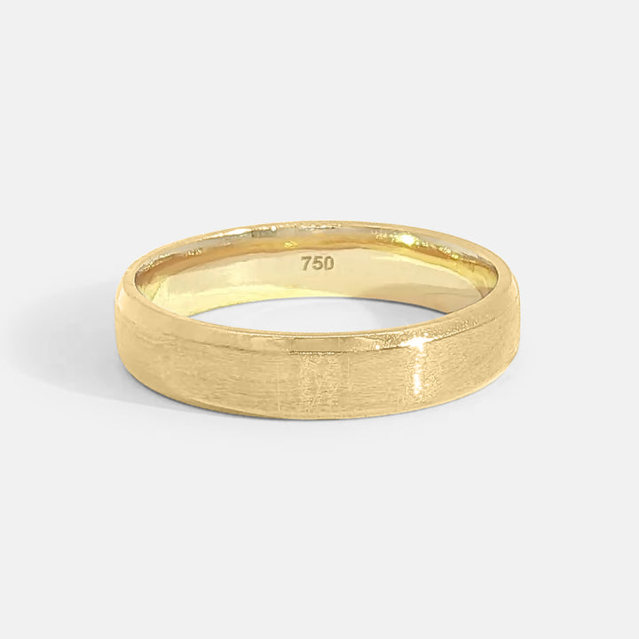 Beveled Edge Brushed Cigar Band 4mm