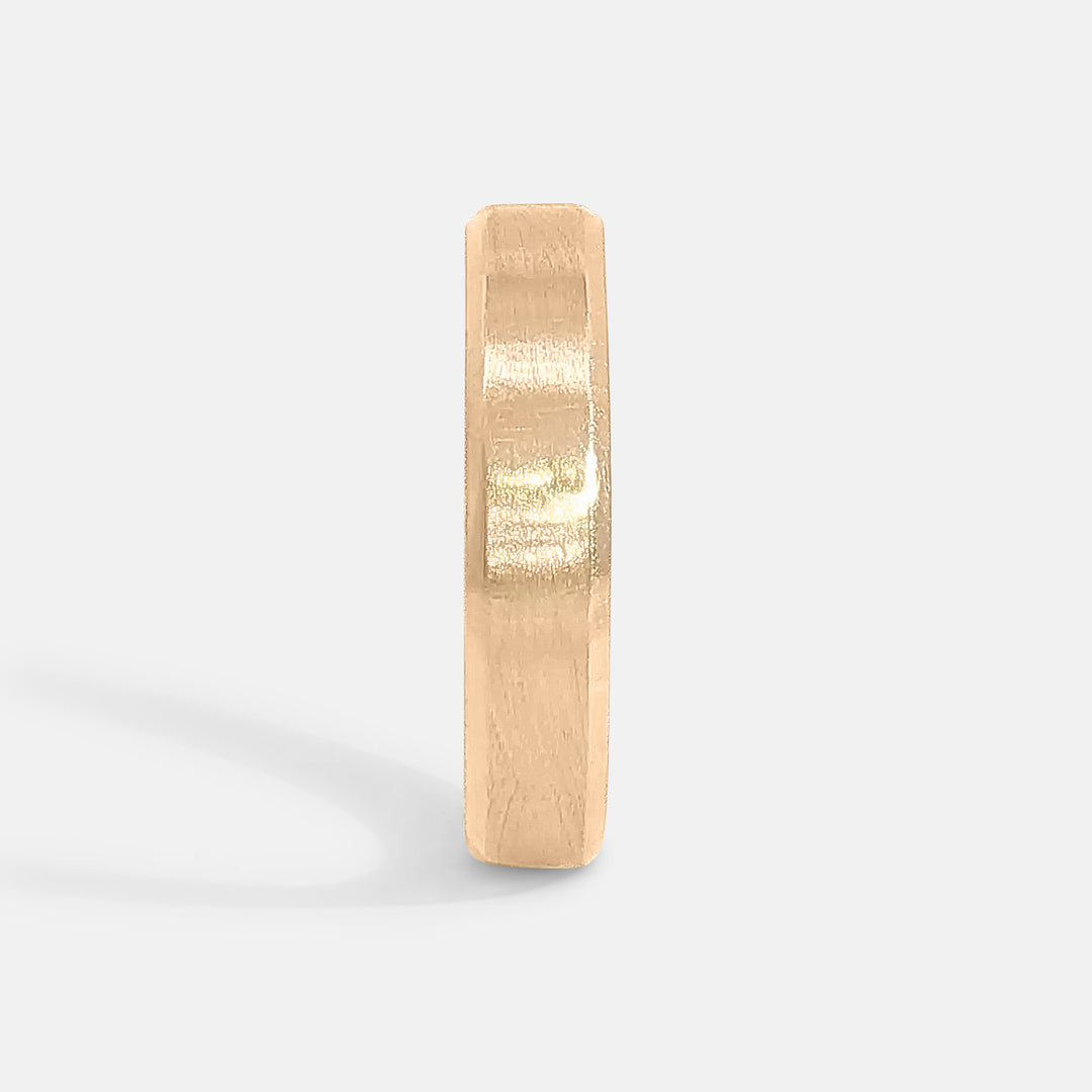 Beveled Edge Brushed Cigar Band 4mm