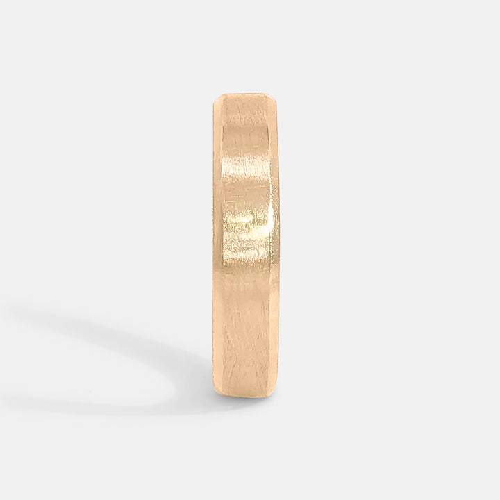 Beveled Edge Brushed Cigar Band 4mm