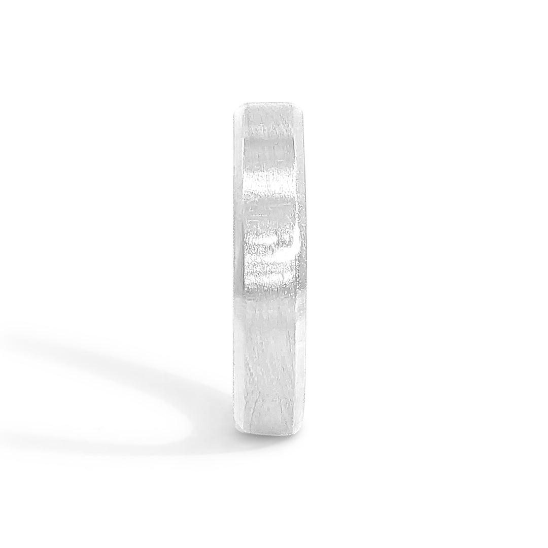 Beveled Edge Brushed Cigar Band 4mm