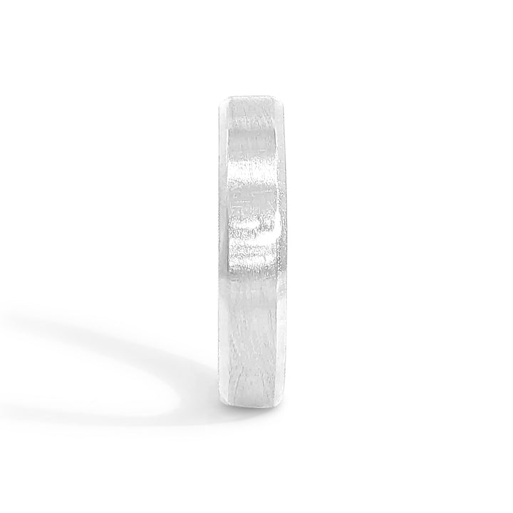Beveled Edge Brushed Cigar Band 4mm