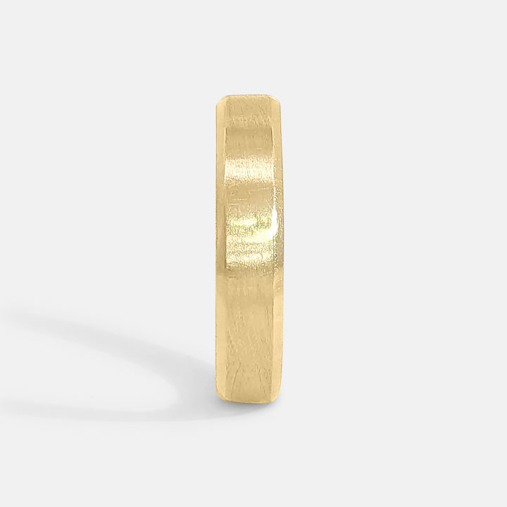 Beveled Edge Brushed Cigar Band 4mm