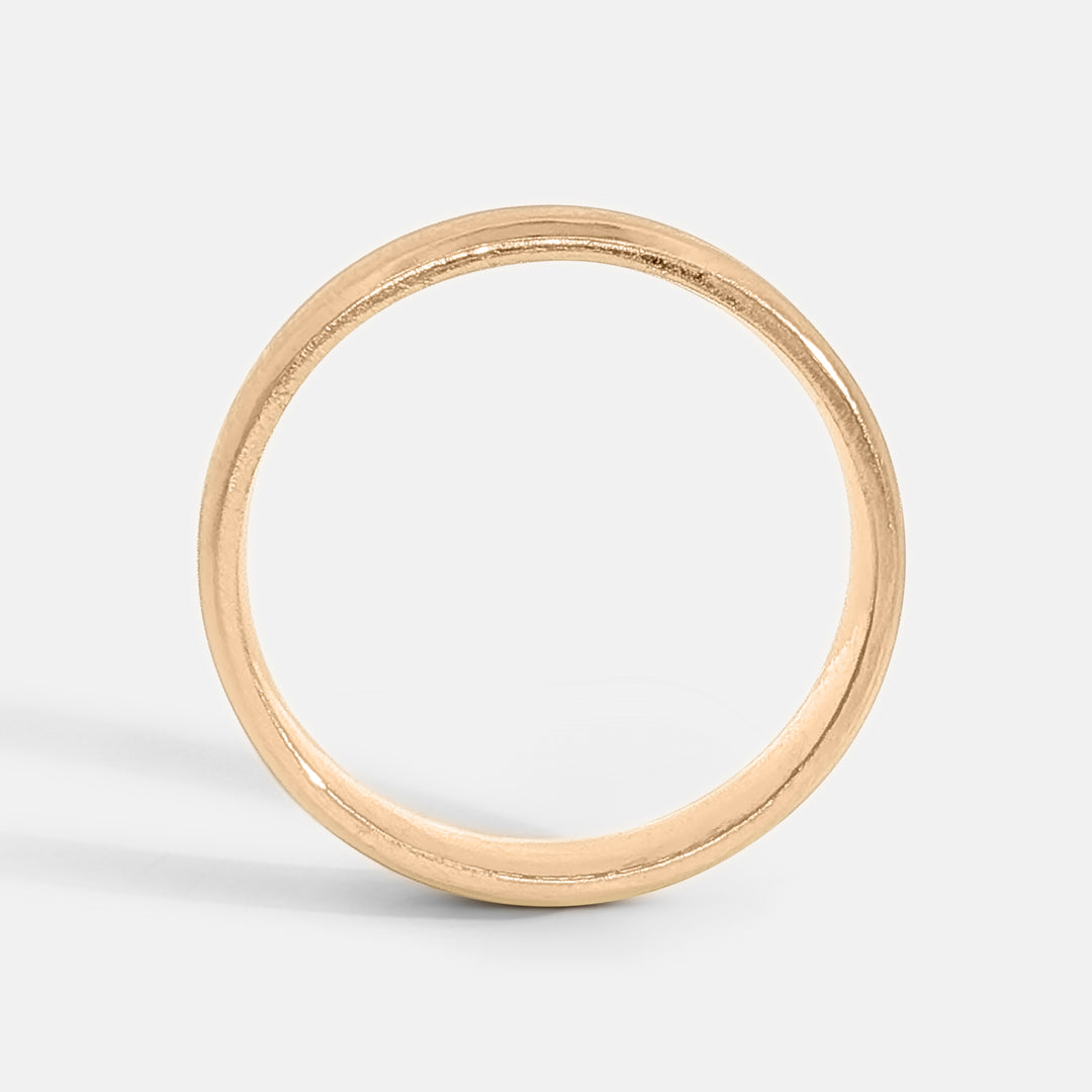 Beveled Edge Brushed Cigar Band 4mm
