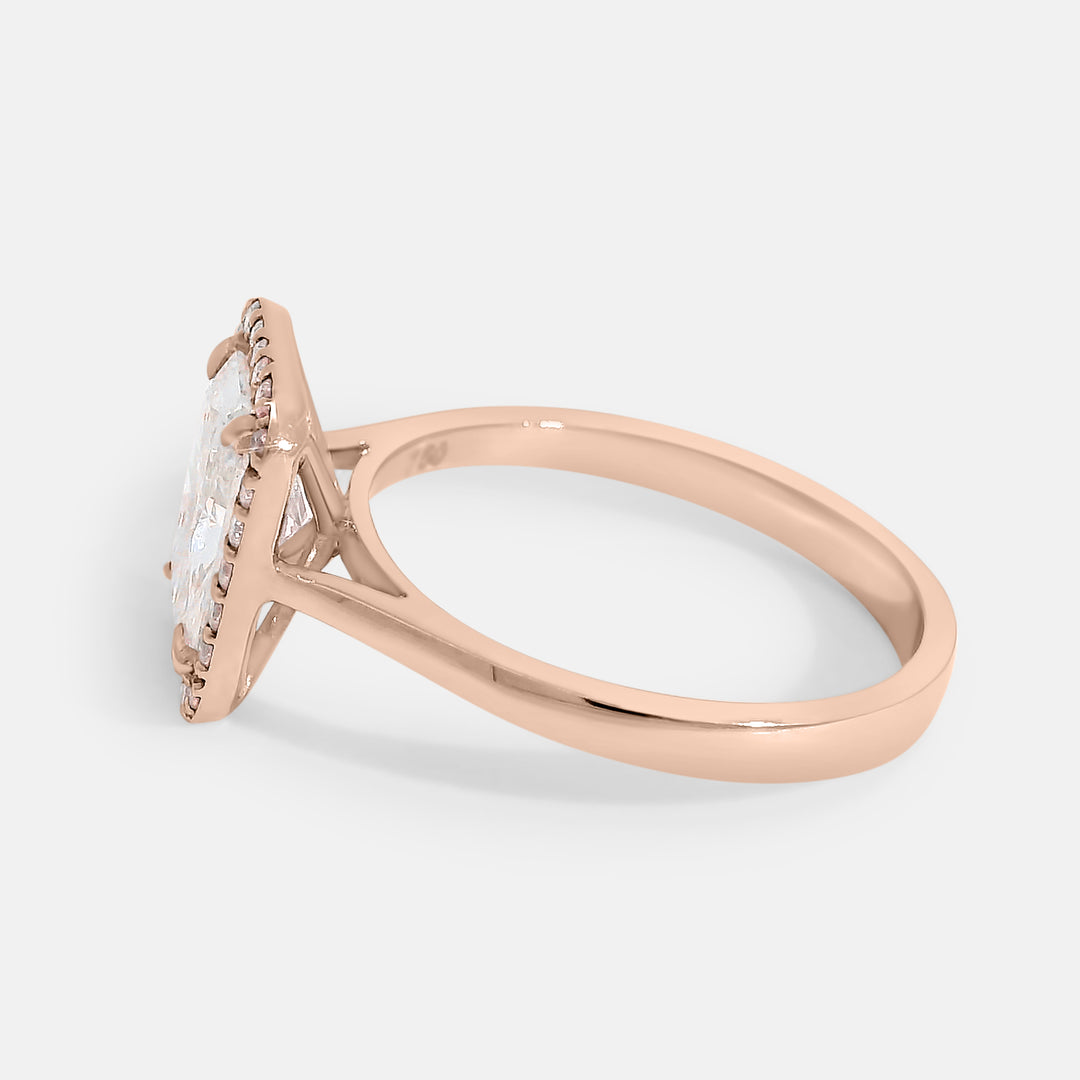 Chloe Radiant Cut w/ Halo Engagement Ring