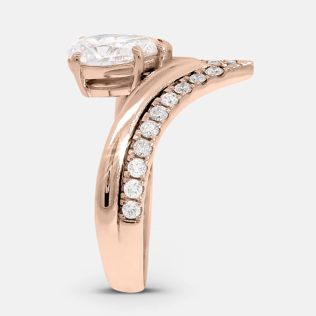 Anna Pear Wishbone Engagement Ring