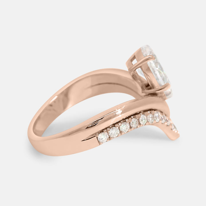 Anna Pear Wishbone Engagement Ring