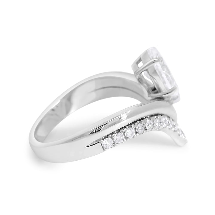 Anna Pear Wishbone Engagement Ring