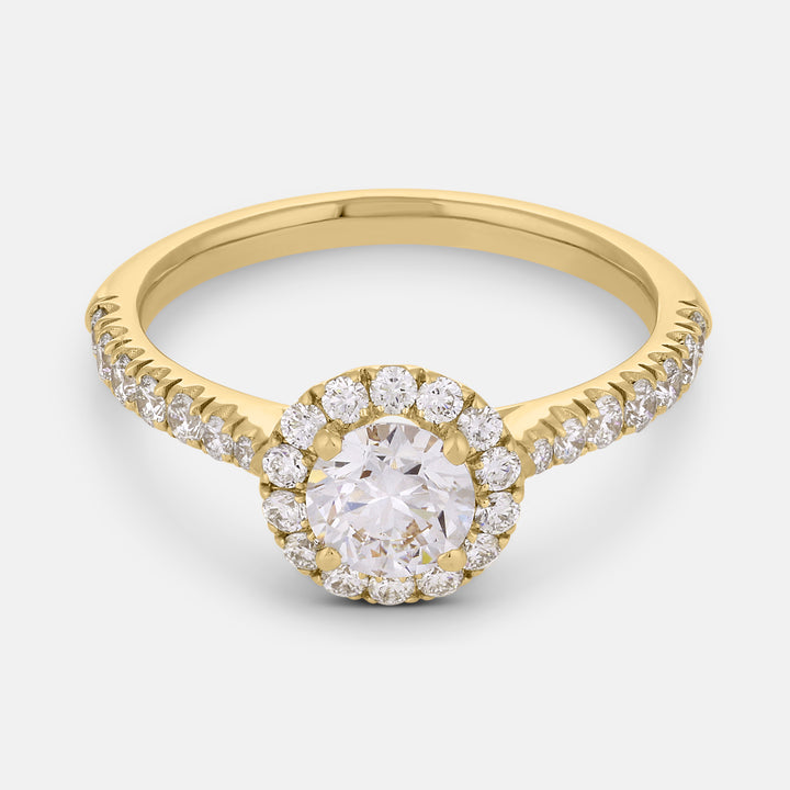 Elizabeth Round w/ Halo Engagement Ring