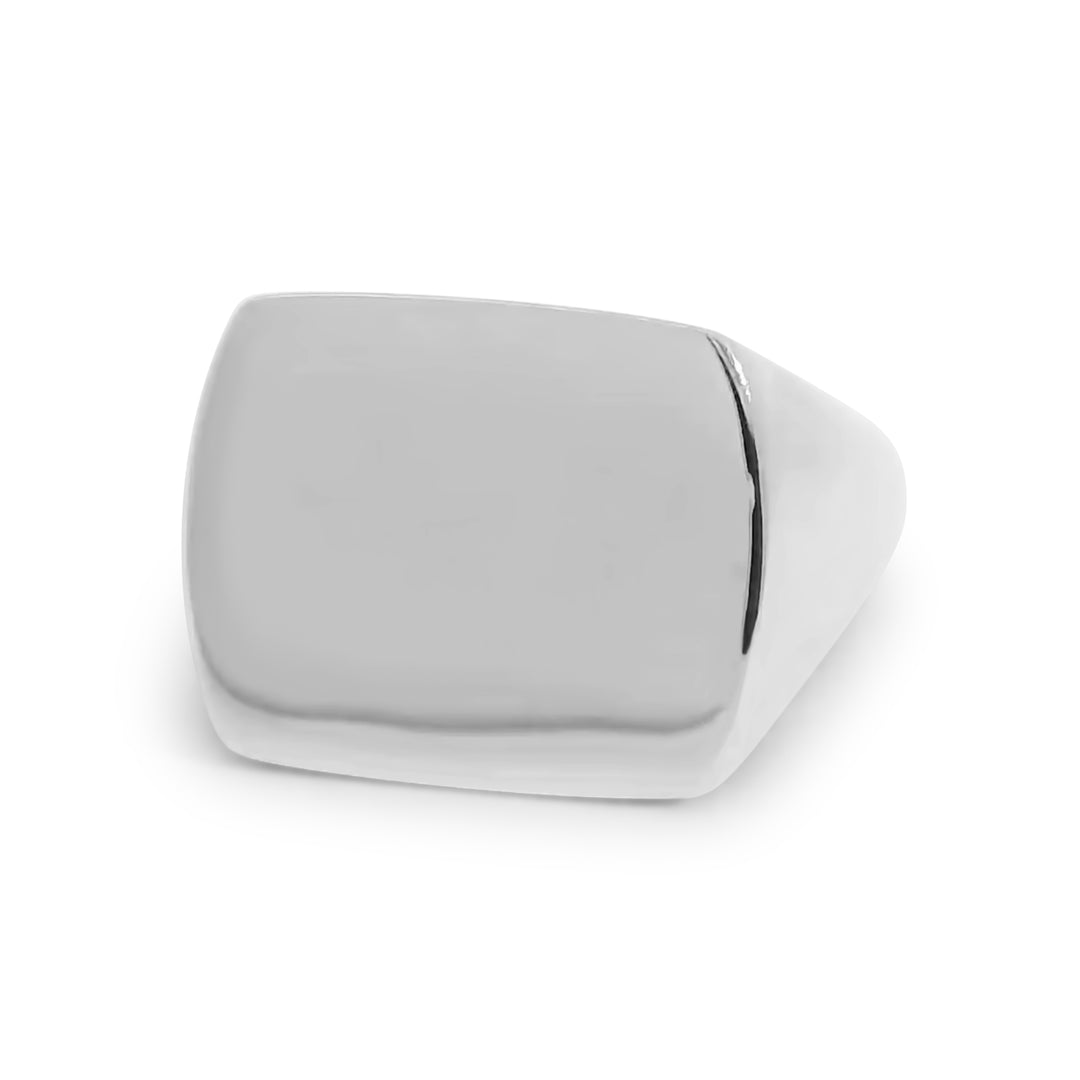 Polished Flat Rectangle Signet Ring