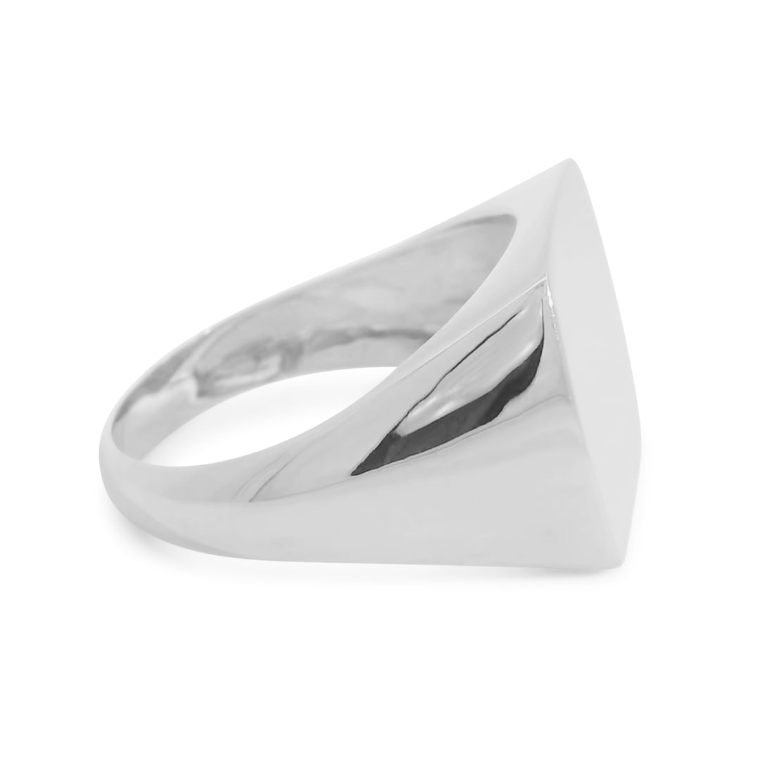 Polished Flat Rectangle Signet Ring