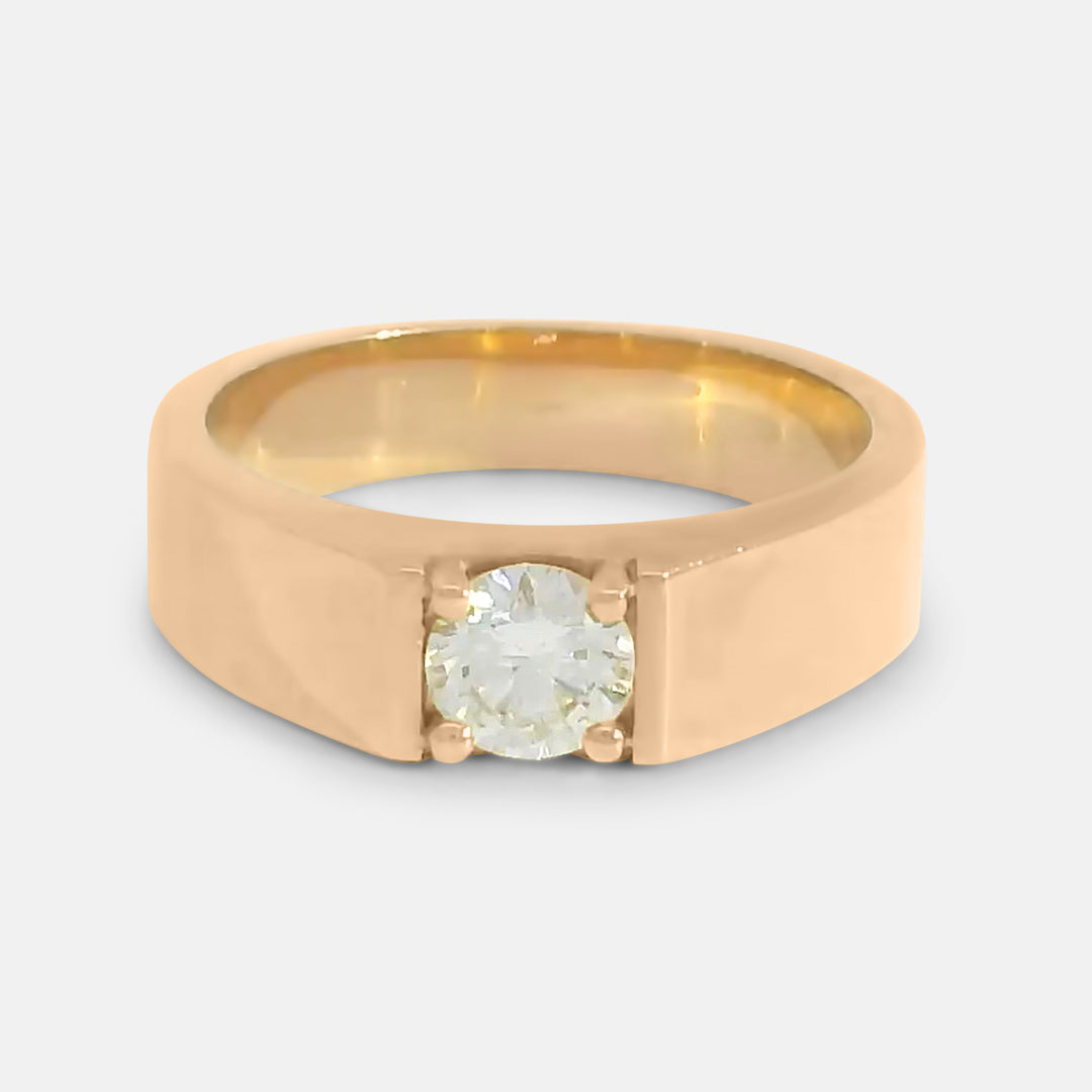 Cigar Signet Band w/ Diamond