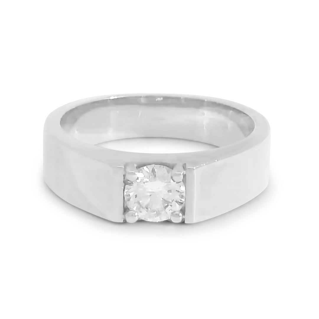 Cigar Signet Band w/ Diamond